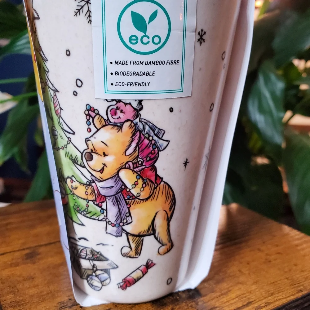 Disney Winnie the Pooh Christmas Bamboo Cups 4 pack